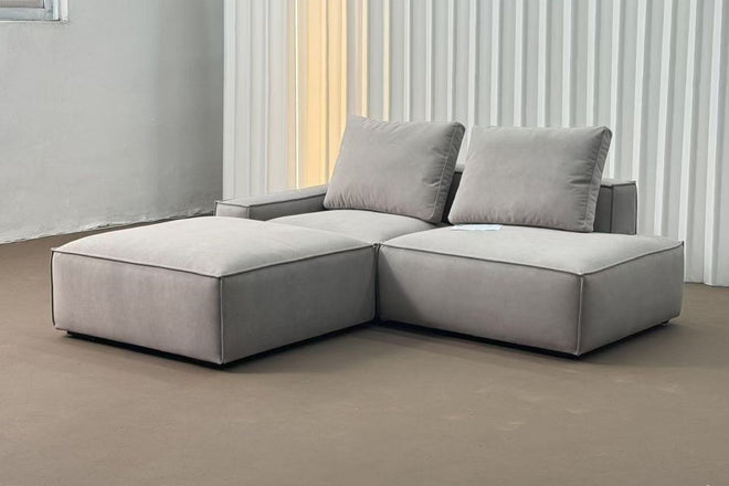 Cubix 200cm one arm sofa beige (Furla 46) fabric sofa Xena | May 25