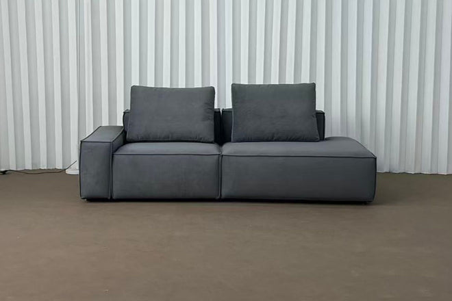 Cubix 220cm one arm sofa grey fabric sofa Vanessa Ng | Oct 25