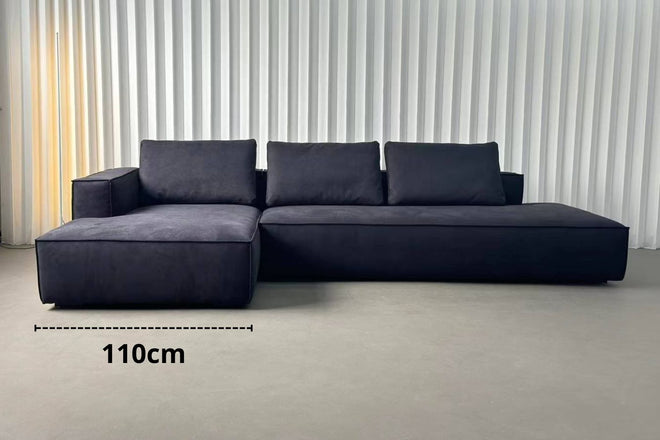 Cubix 335cm Black Fabric Sectional Sofa Arthur | Jun 24