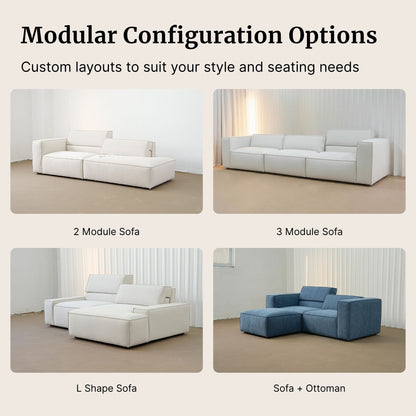 Modular configuration options for sofa