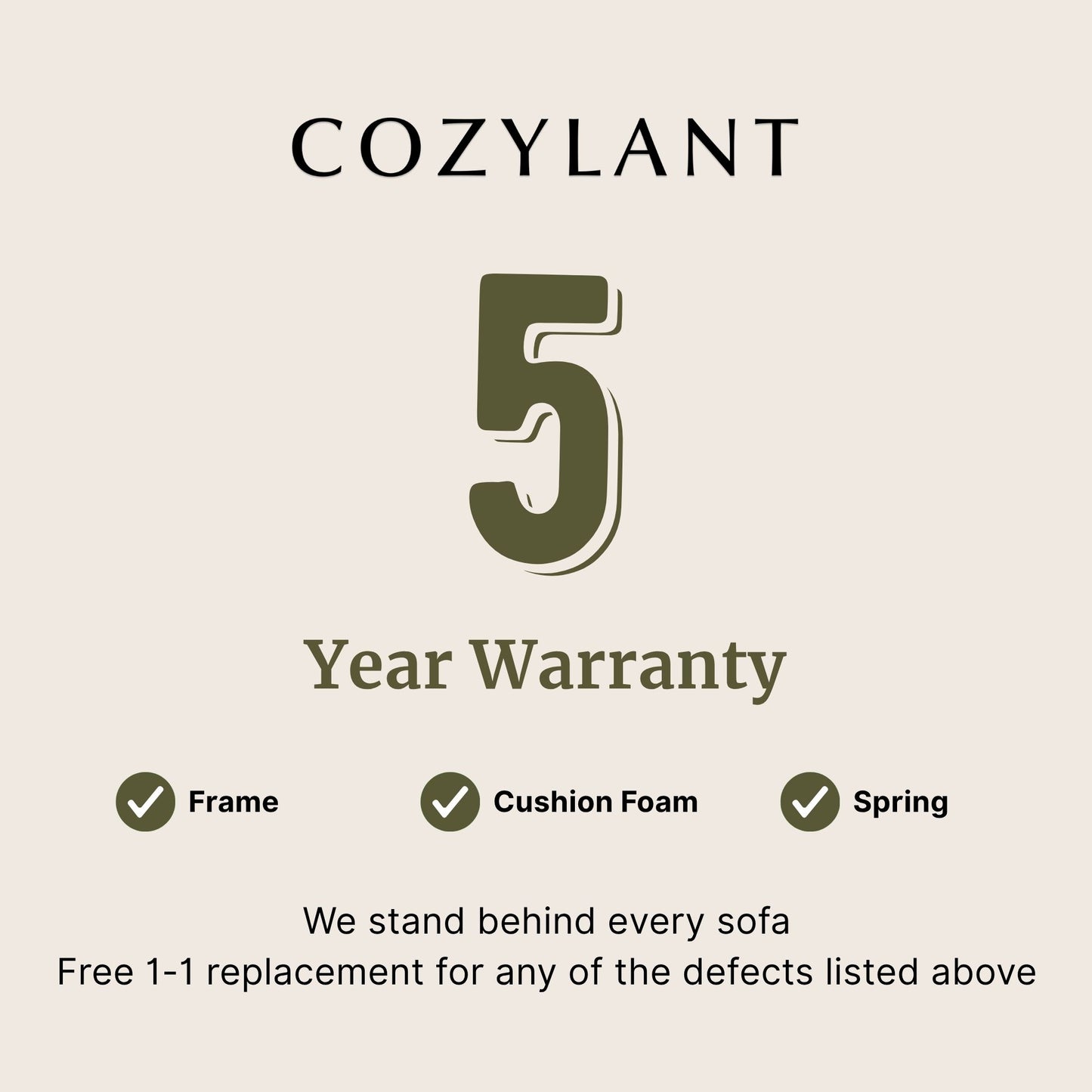 5 year warranty