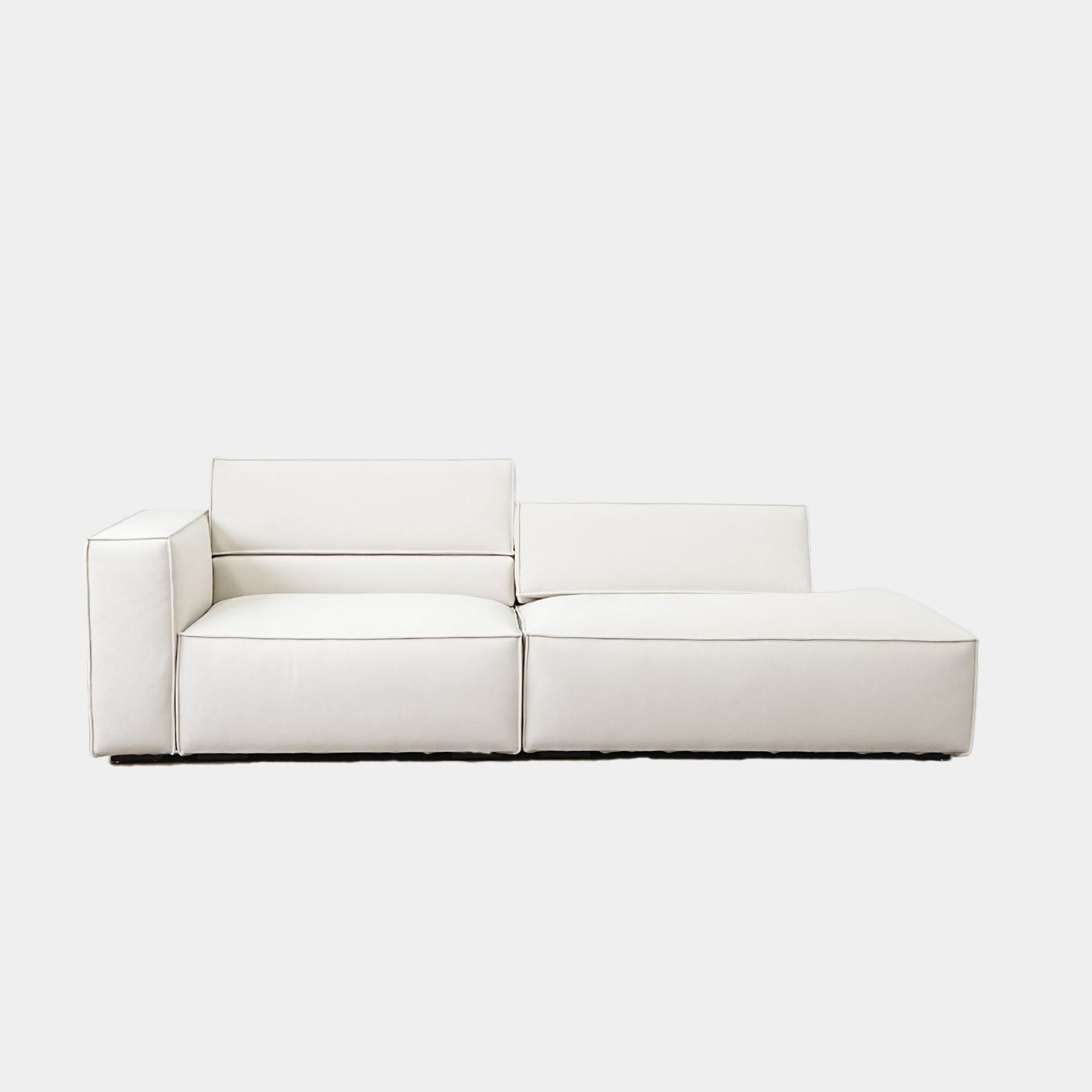 Cubix fabric adjustable backrest one arm sofa left beige