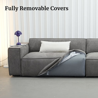 Fully removable cover display for Cubix fabric adjustable backrest sofa