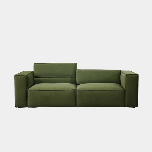 Cubix adjustable backrest fabric sofa green