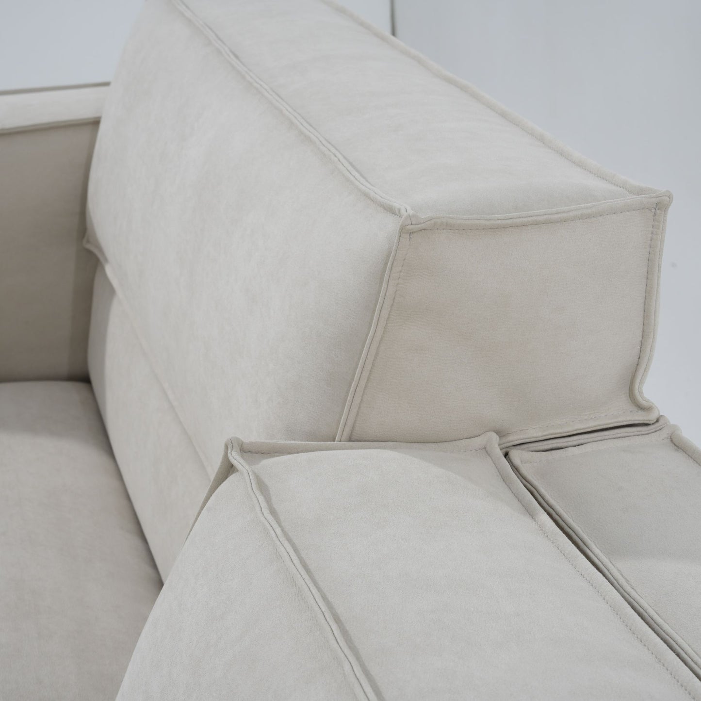 Cubix adjustable backrest sofa beige