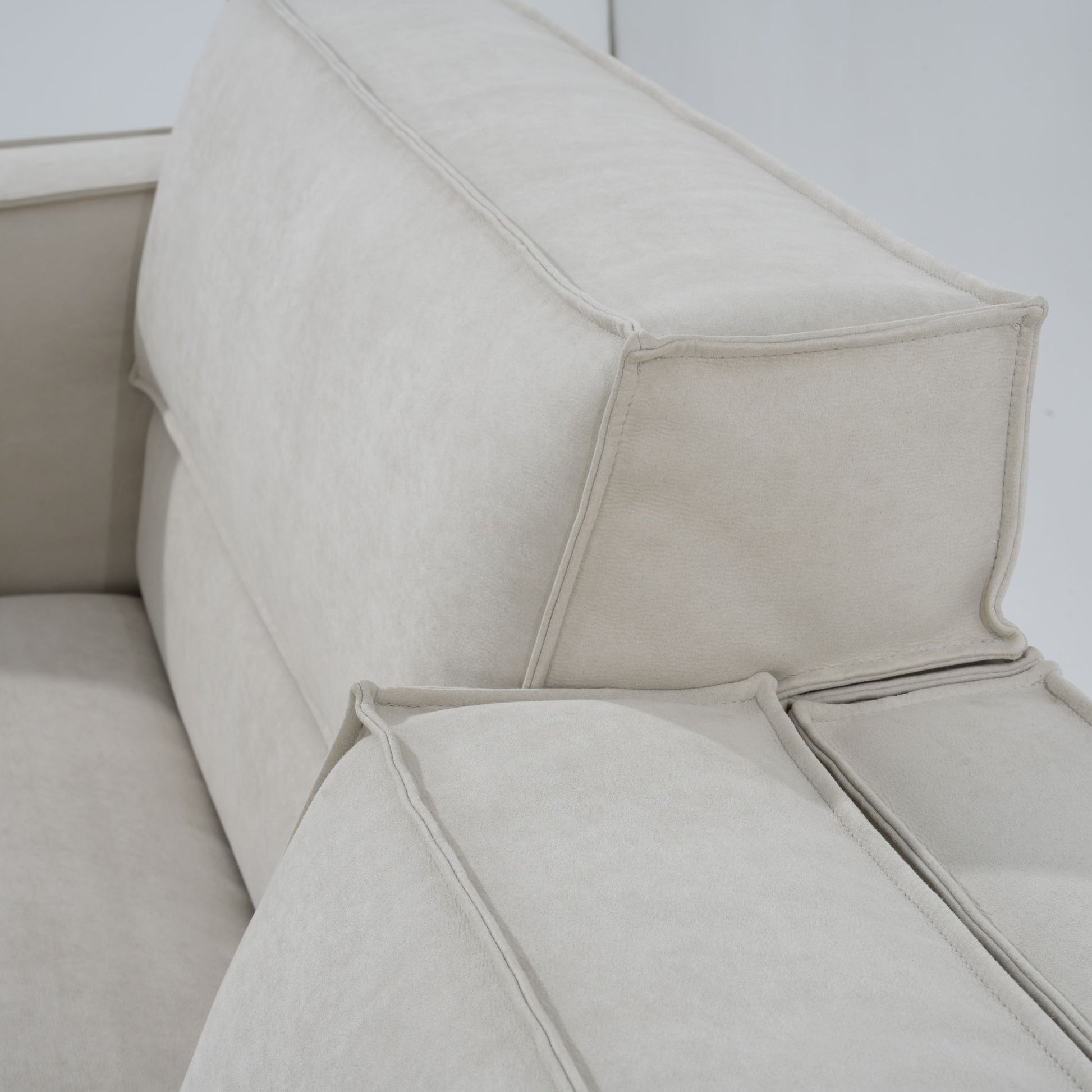 Cubix adjustable backrest sofa beige