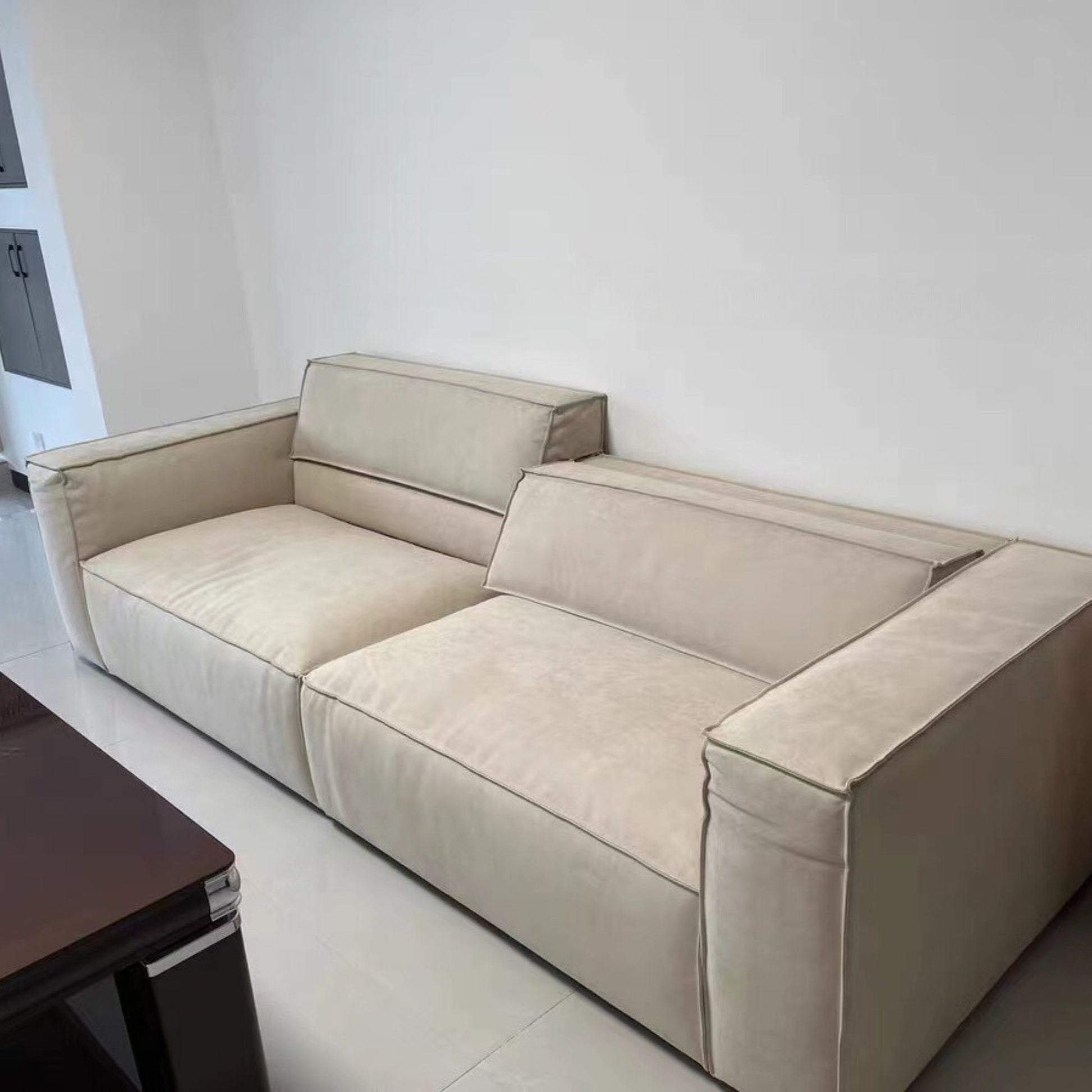 Cubix adjustable backrest sofa beige