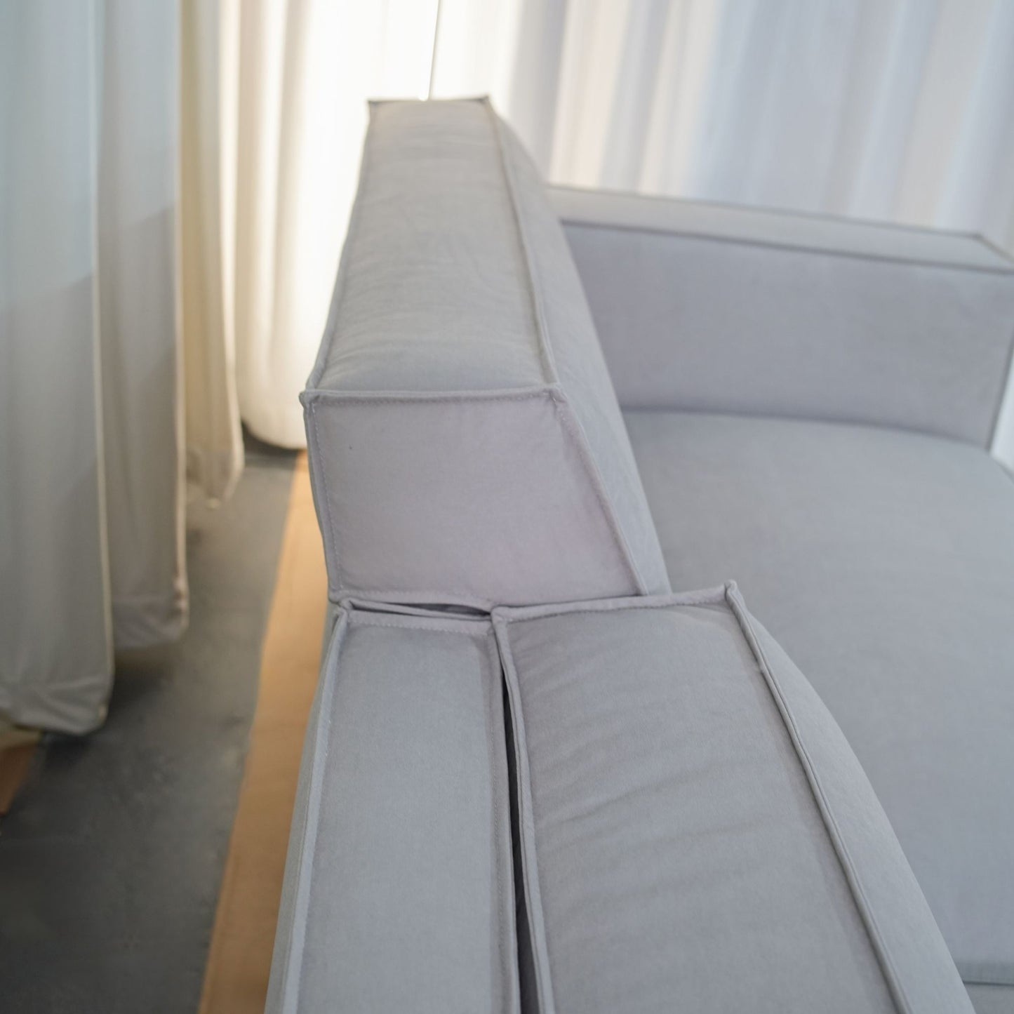 Cubix adjustable backrest sofa grey