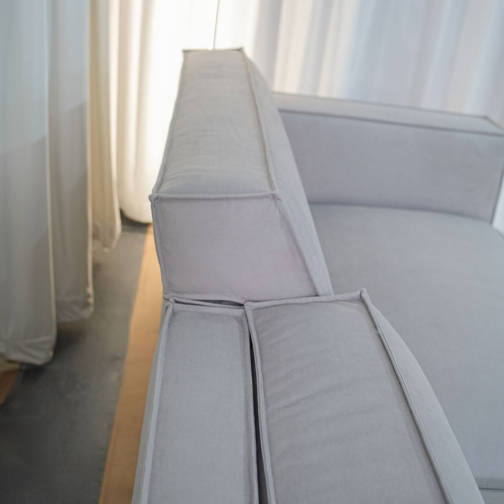 Cubix adjustable backrest sofa grey