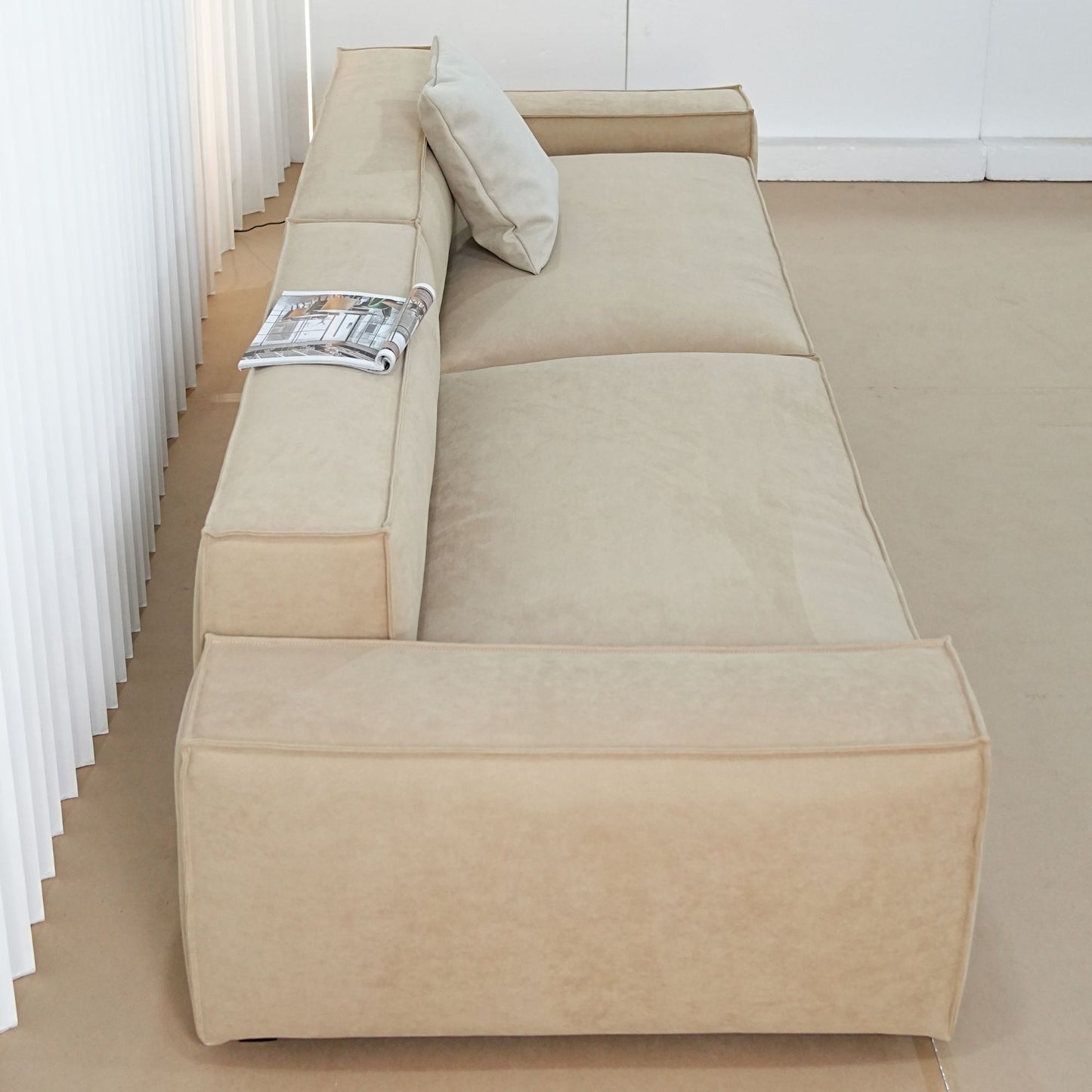 Cubix fabric sofa beige