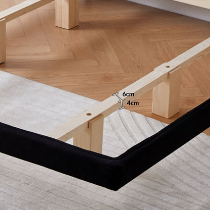 Cubix faux leather bed frame black