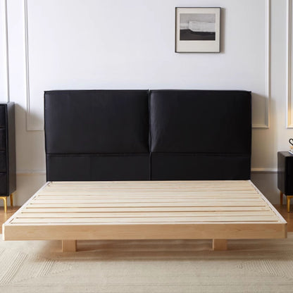 Cubix faux leather bed frame black