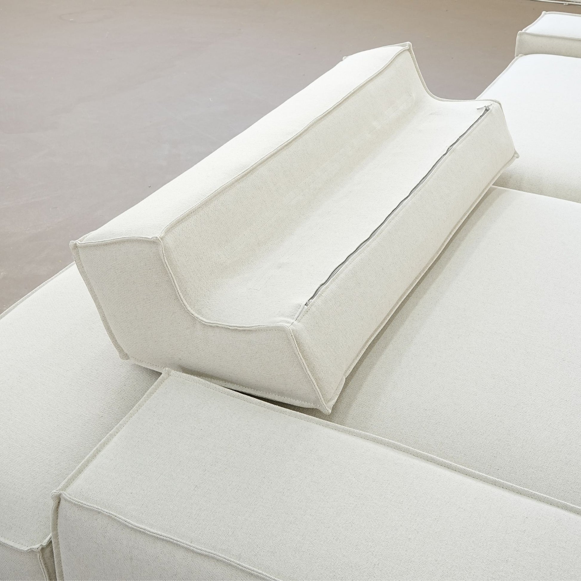 Photo showing the top component of the adjustable backrest portion of the Cubix adjustable backrest sofa