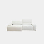 cubix fabric adjustable backrest l-shaped sectional sofa left chaise beige