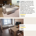 Good reviews for Cubix adjustable backrest l-shaped sectional sofa