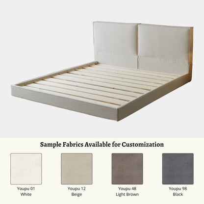 Cubix white fabric bed frame fabric customziation sample options (Other)