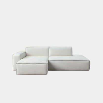 cubix fabric l-shaped sectional sofa left chaise white