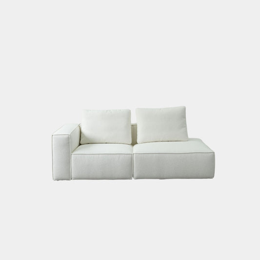 cubix fabric one arm sofa left arm white