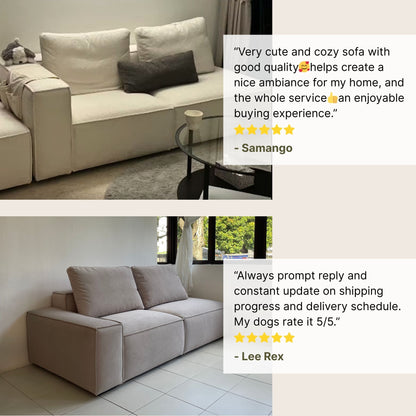 Good reviews for Cubix fabric one arm sofa