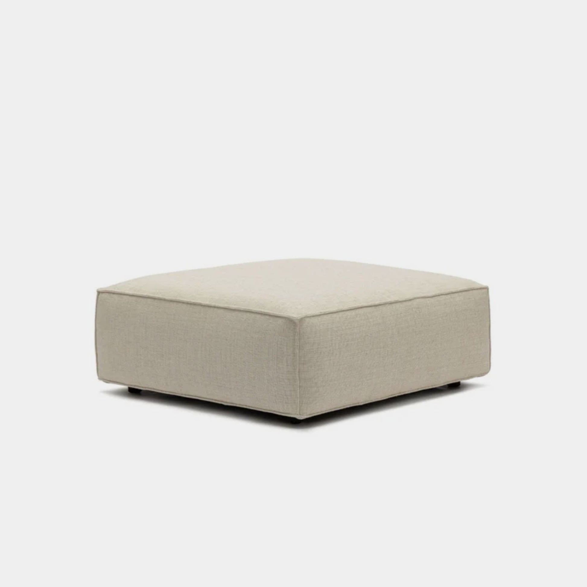 Cubix fabric ottoman beige