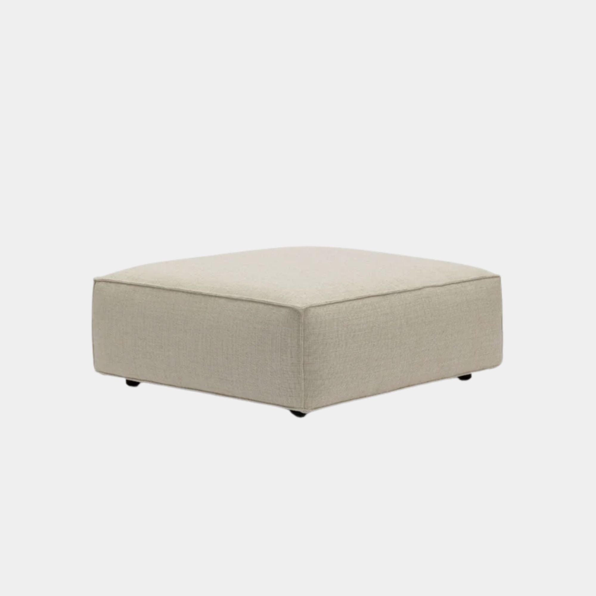 Cubix fabric ottoman beige