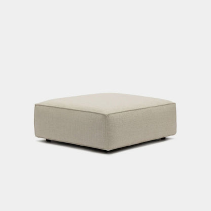 Cubix fabric ottoman beige