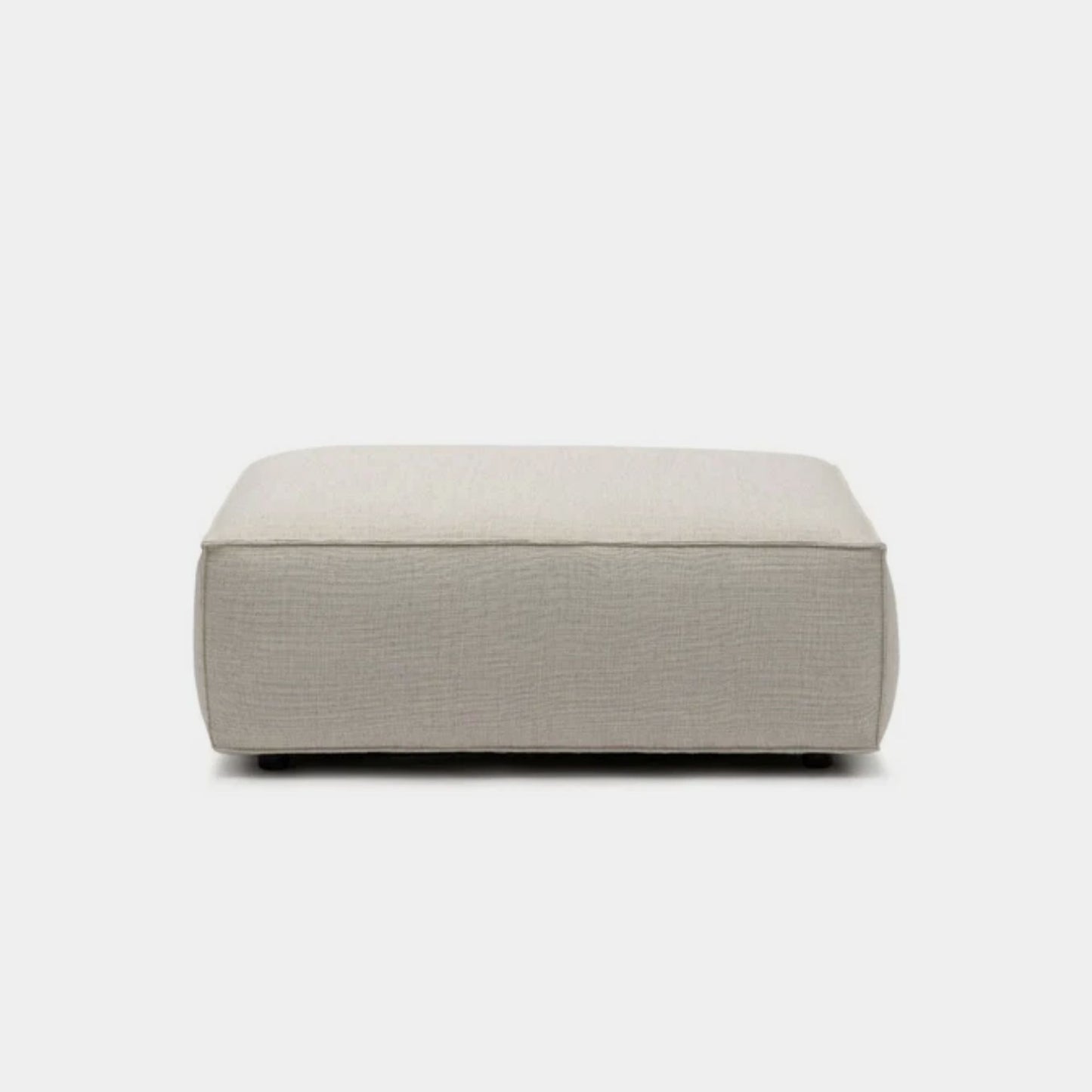 Cubix fabric ottoman beige