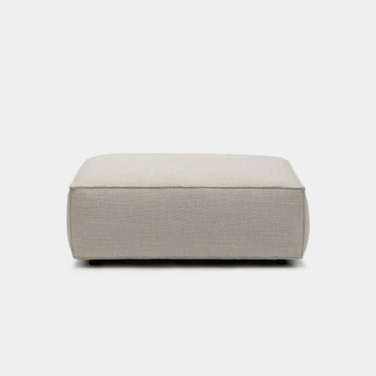 Cubix fabric ottoman beige