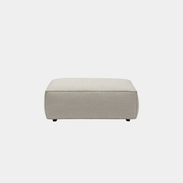 Cubix fabric ottoman beige