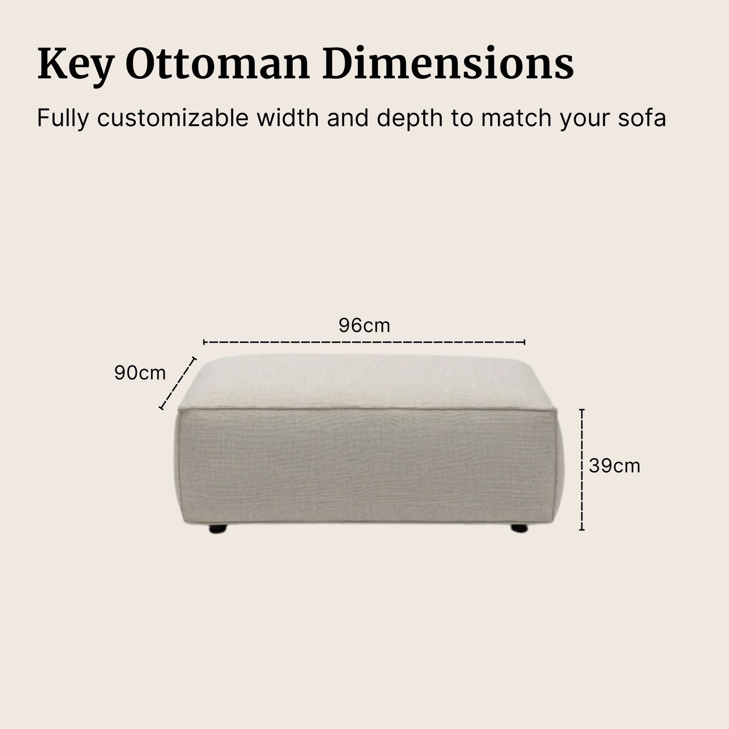 Cubix Fabric Ottoman