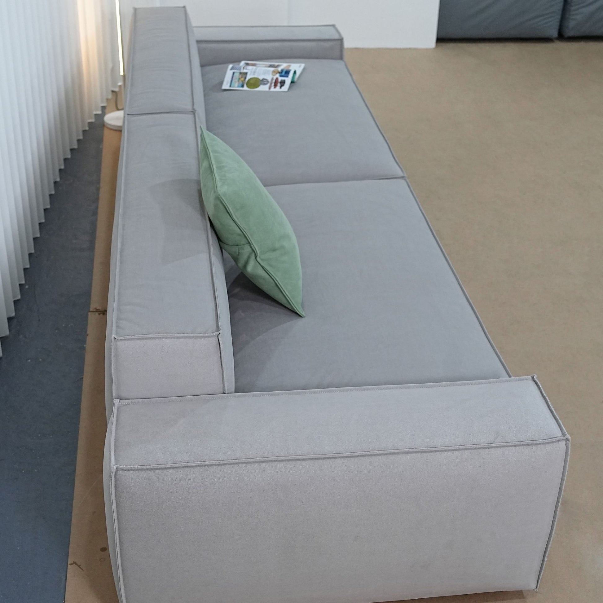 Cubix fabric sofa grey