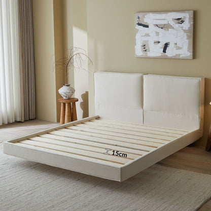 Cubix white fabric bed frame