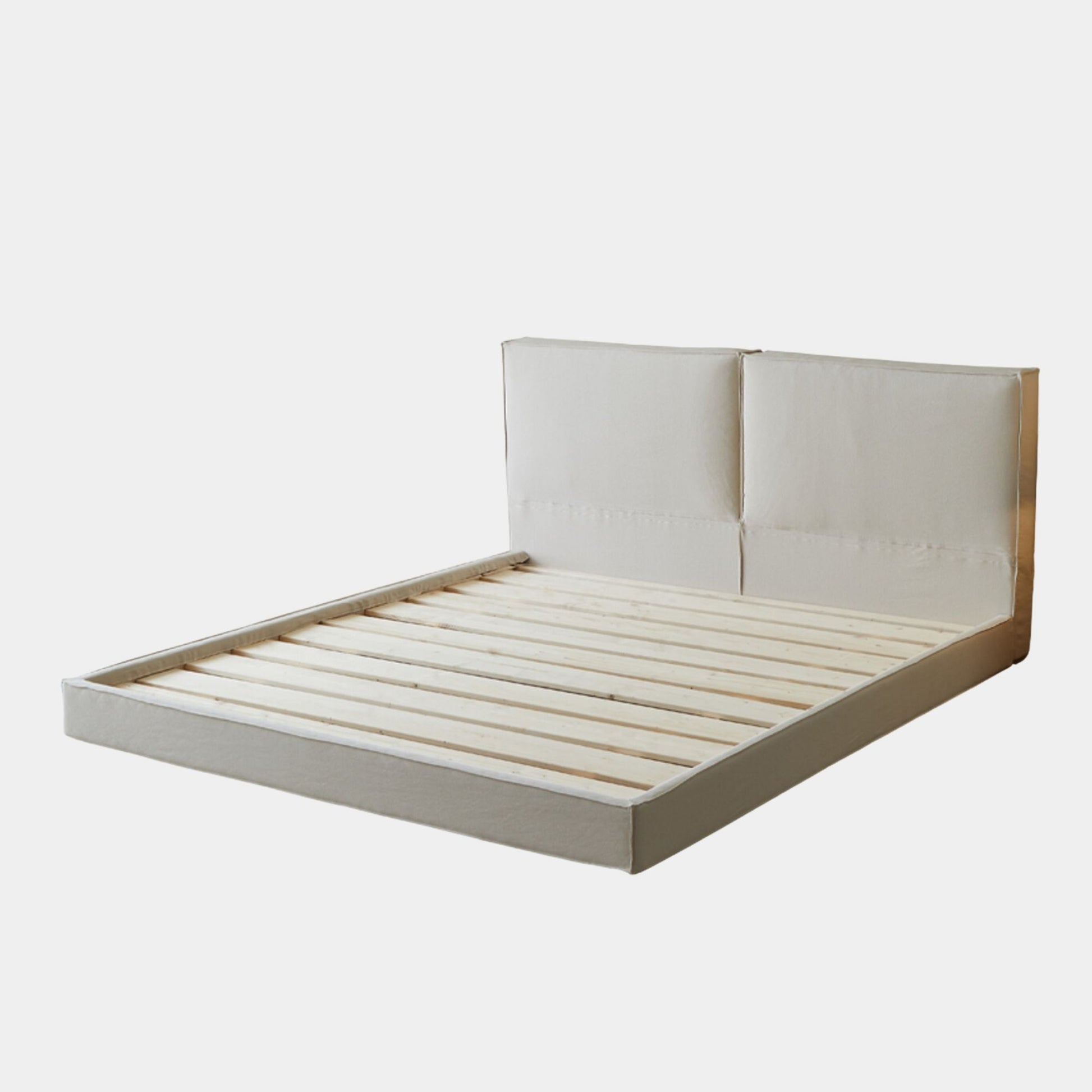 Cubix white fabric bed frame