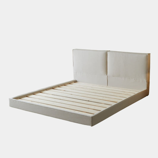 Cubix white fabric bed frame