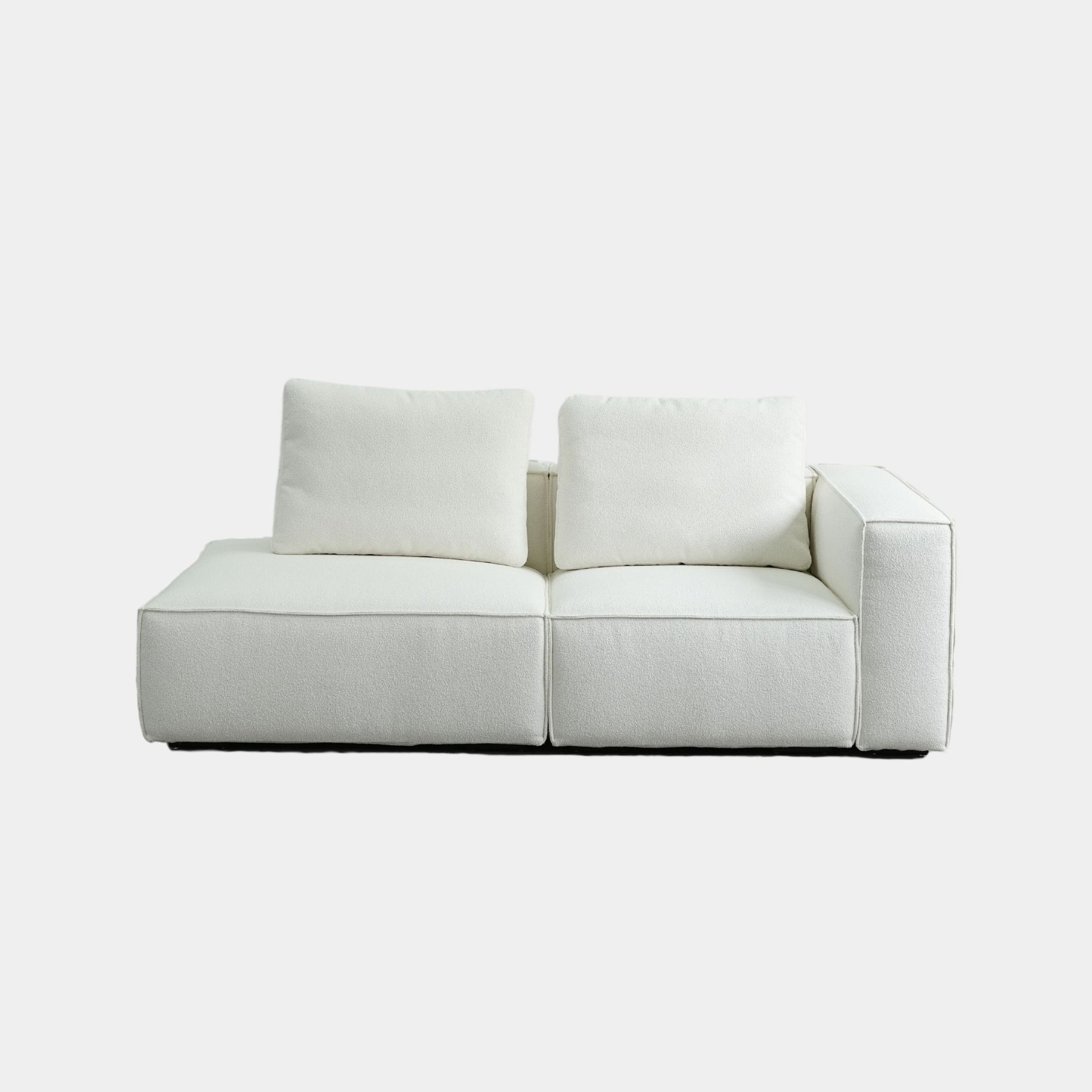 cubix fabric one arm sofa white right