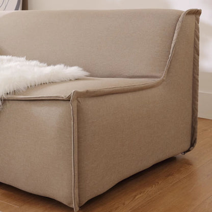 Cubo fabric sofa brown