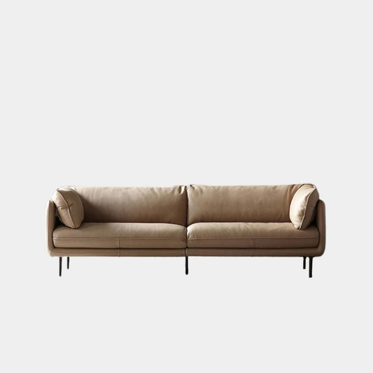 Cuddle full leather sofa beige
