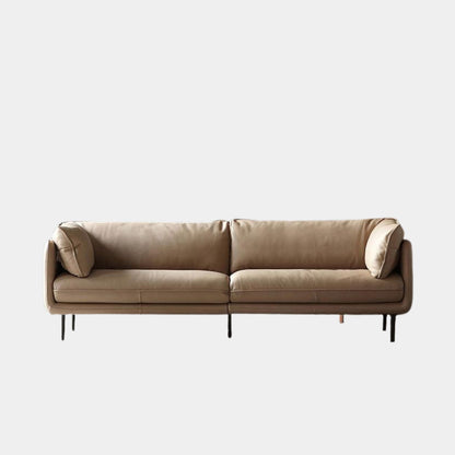 cuddle leather sofa beige