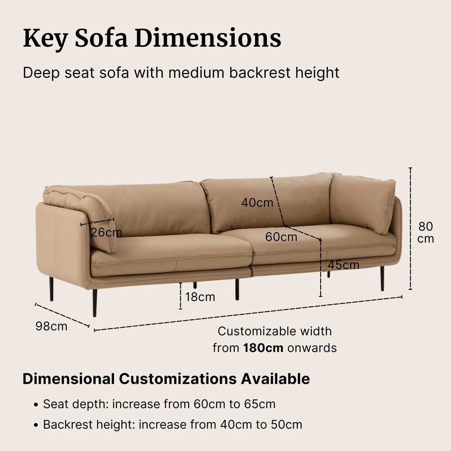 Cuddle beige leather sofa key sofa dimensions