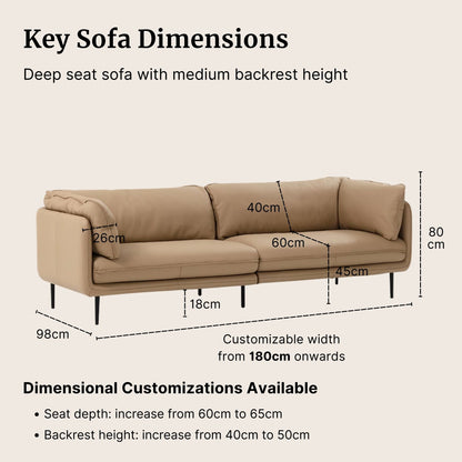 Cuddle beige leather sofa key sofa dimensions