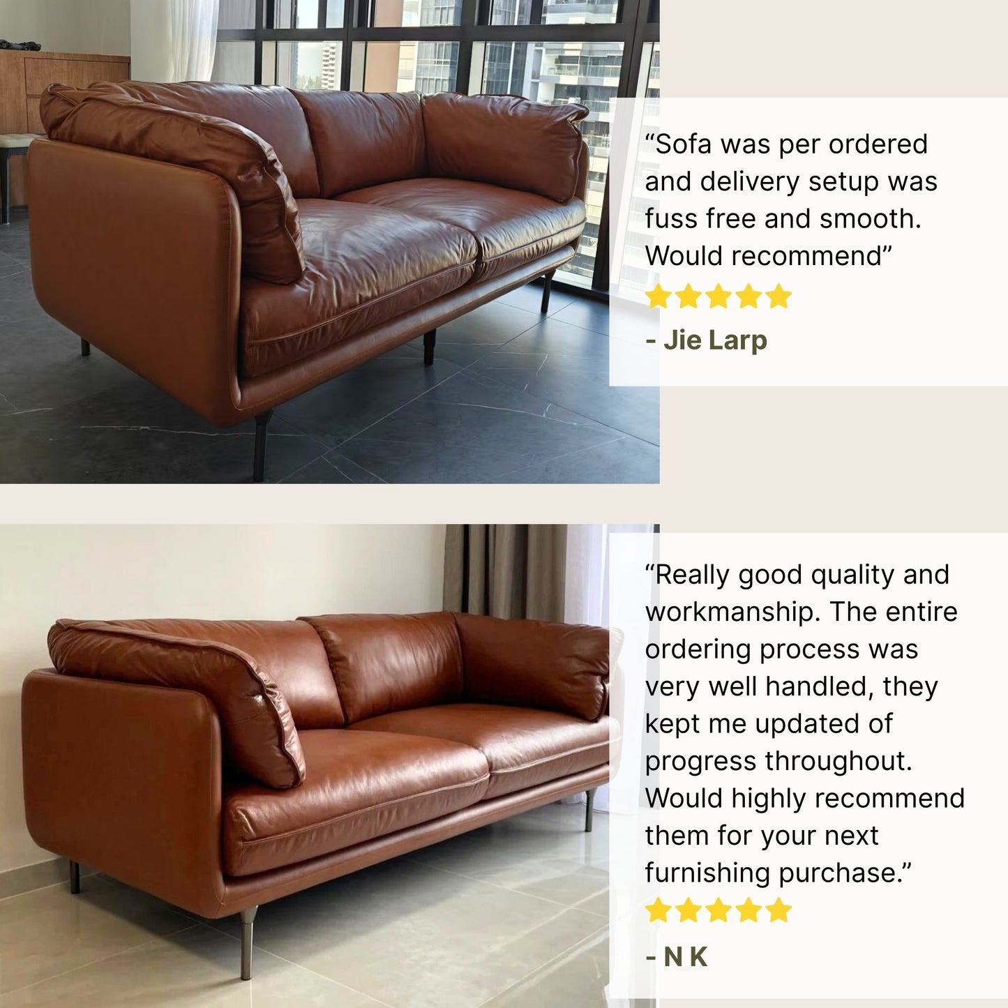 Cuddle leather sofa good reviews