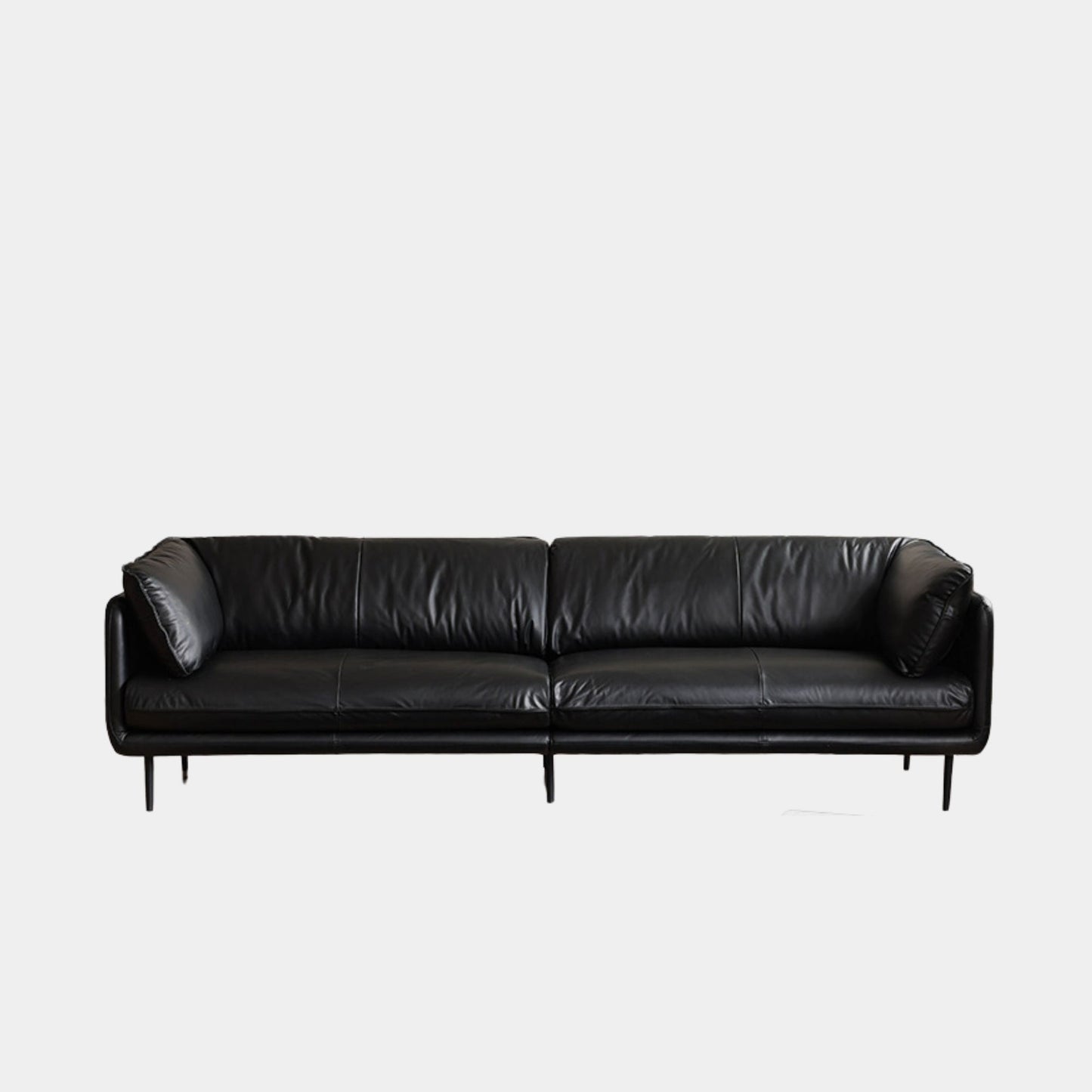 cuddle leather sofa black
