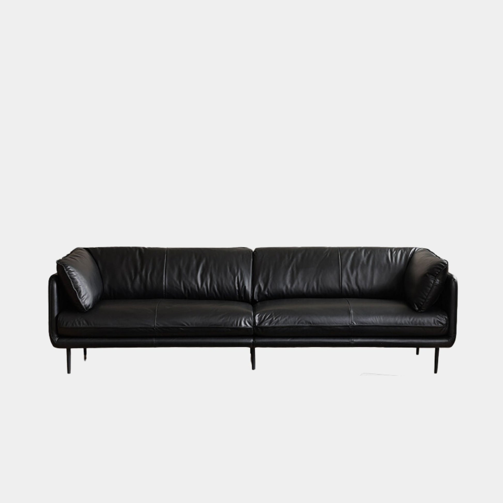 cuddle leather sofa black
