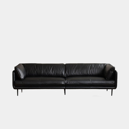 cuddle leather sofa black