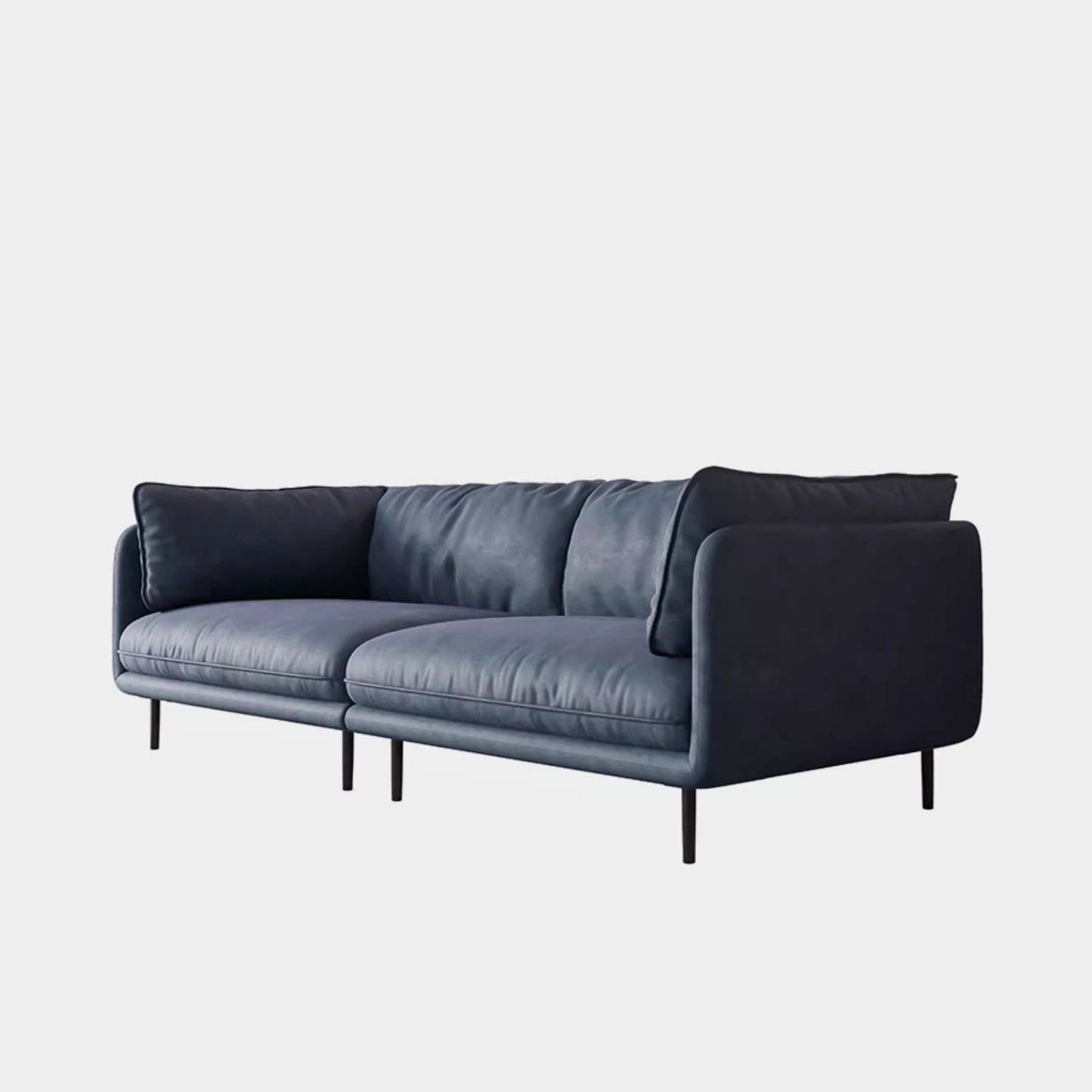 Cuddle blue fabric sofa