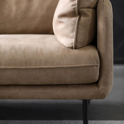 Cuddle brown fabric sofa