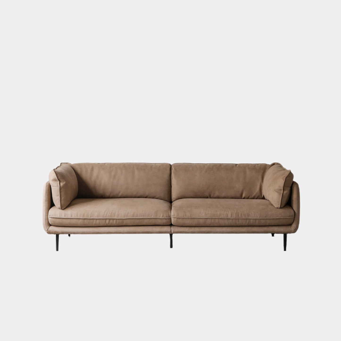 Cuddle brown fabric sofa