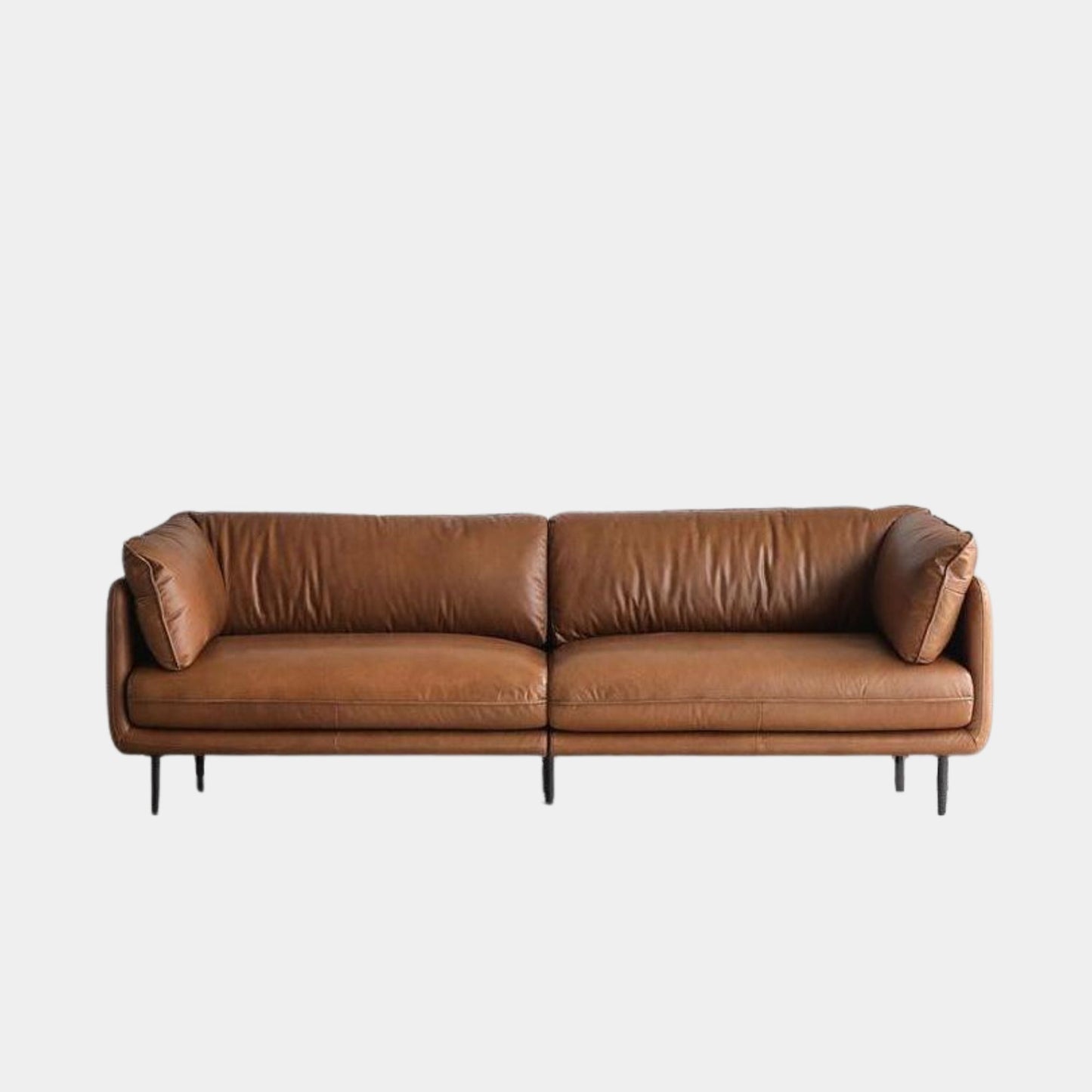 cuddle leather sofa brown