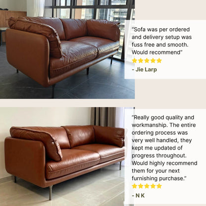 Good reviews for cuddle leather sofa