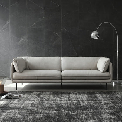 cuddle leather sofa in living room setting